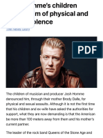 Josh Homme's Children Accuse Him of Physical and Sexual Violence