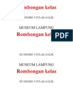 Rombongan Kelas Kunjungan Museum Lampung