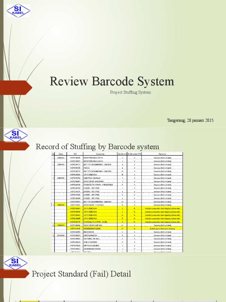 Review Barcode System 28 Januari 2015 | PDF