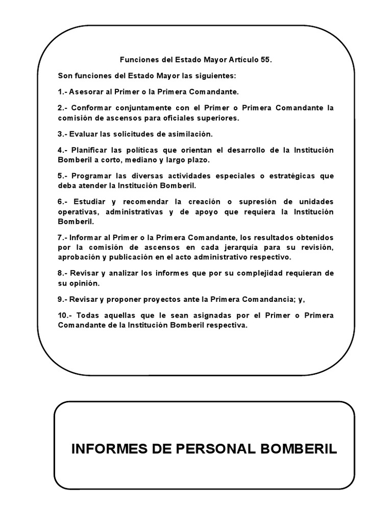 Funciones del Estado Mayor PDF