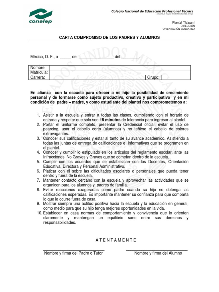 Compromiso Escolar: Padres y Alumnos | PDF | Crecimiento personal y ...