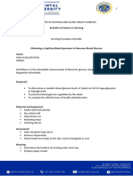 Testing Blood For Glucose or Hemoglucotest