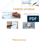 How To Write An Essay 1
