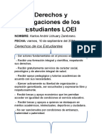 Derechos y Obligaciones de Los Estudiantes LOEI