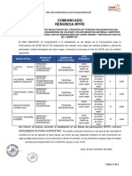 Comunicado Renuncia de 5 Mype de La Tercera Reasignacion de Lote Del Expediente Tecnico N°03