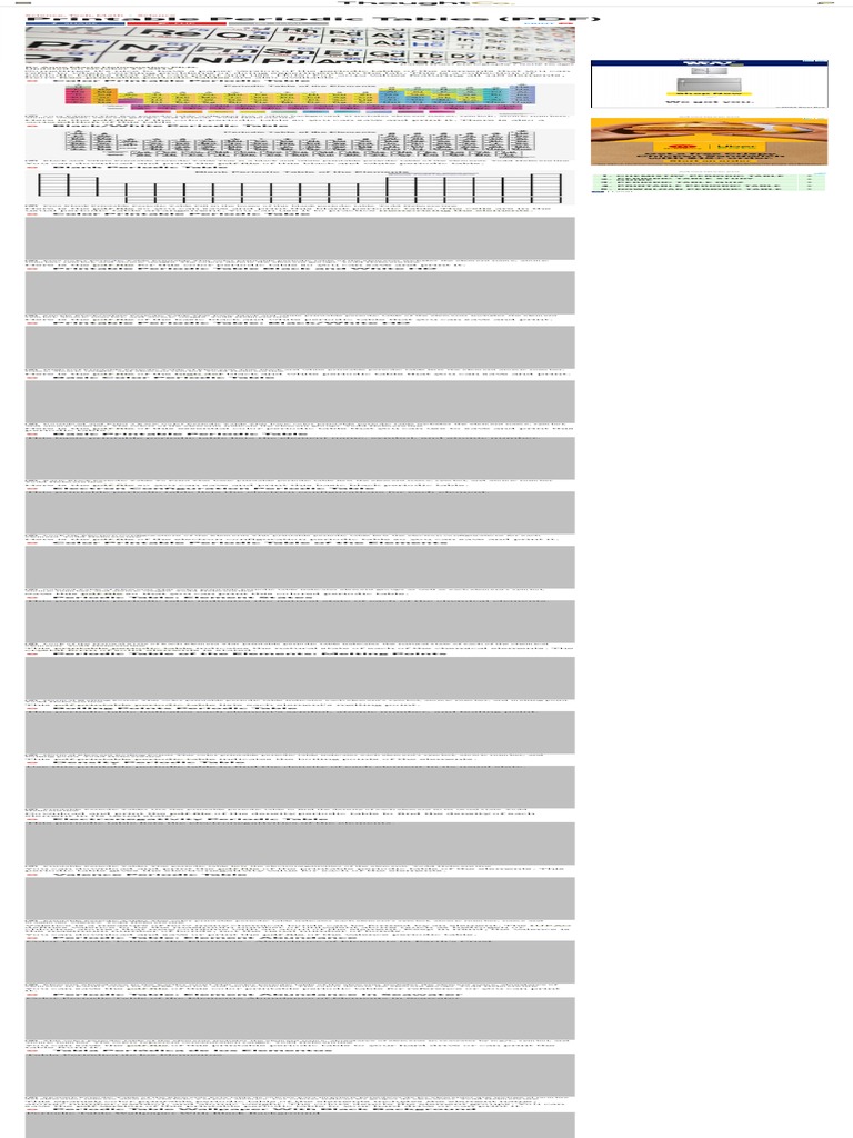 Free Printable Periodic Tables (PDF) | PDF | Periodic Table | Atomic ...
