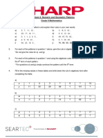 Worksheet 4 Numeric and Geometric Patterns Grade 8 Maths