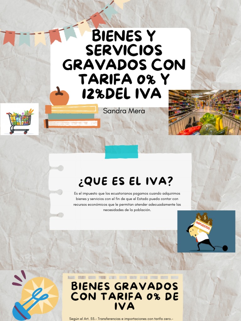 Bienes y Servicios con IVA 0% y 12% | PDF | Transporte | Comida y bebida