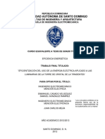 Eficientización Del Uso de La Energía Eléctrica Aplicado A Las Luminarias de La Torre de Cristal de La Tiradentes