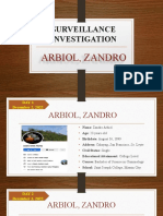 Surveillance Investigation: Arbiol, Zandro