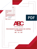 ABC-pa-001 Procedimiento para Manejo de Control de Derrames - Rev. BV - Ac