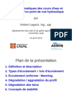 Les Problématiques Des Cours Deau Et Réflexions Dun Point de Vue Hydraulique