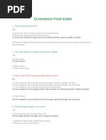 Economics Final Exam