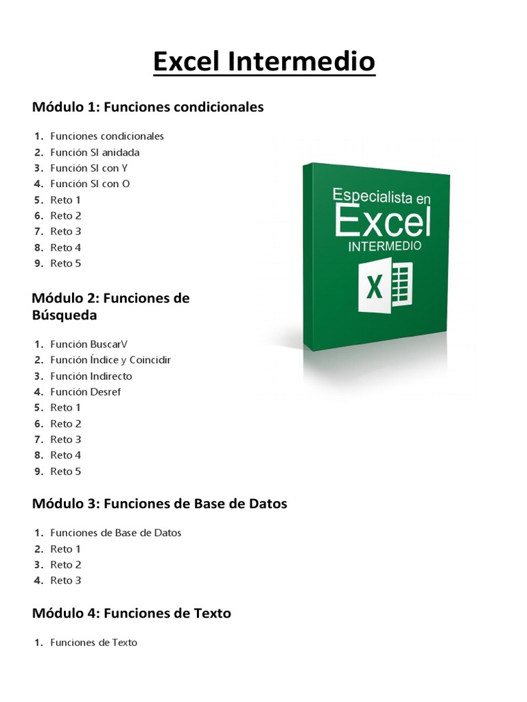 Tutorial De Excel Intermedio