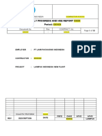 Format of Monthly Progress and Hse Report