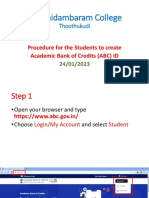 Create ABC ID for Academic Credits