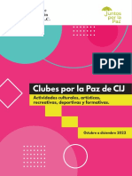 Clubes por la Paz de CIJ: 463 actividades culturales y recreativas