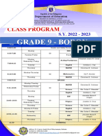 BORON Class Program Template AM Shift