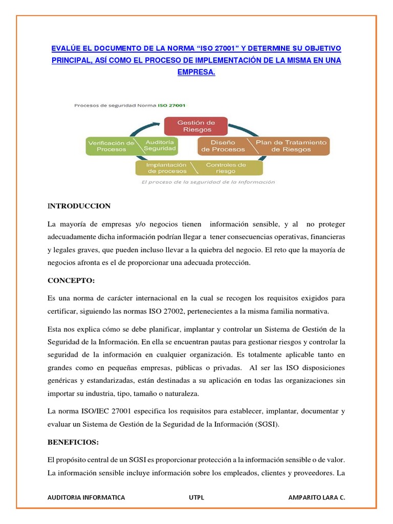 Implementación de ISO 27001 en Empresas | PDF | Seguridad de ...