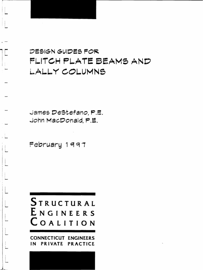 Design Guides For Flitch Plate Beams and Lally Columns PDF