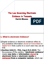 The Law of Electronic Evidince in Tanzan