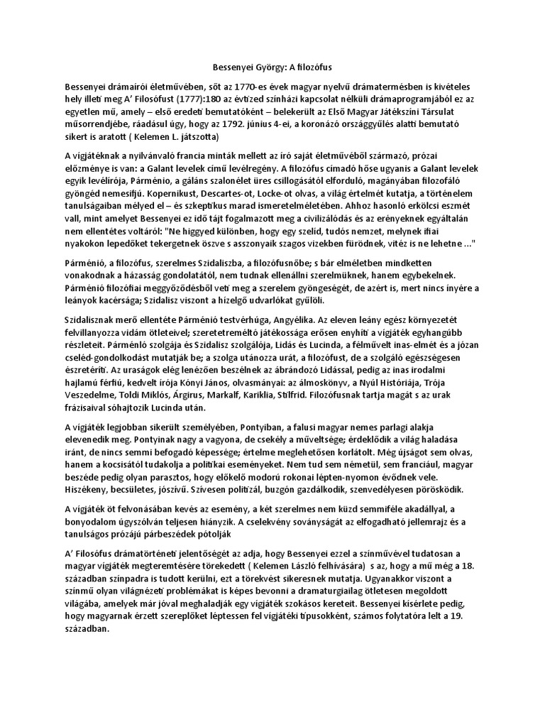 Bessenyei György A Filozófus PDF
