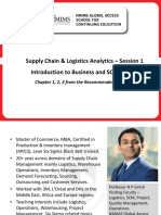 Supply Chain & Logistics Analytics - Session 1 Introduction To Business and SC Analytics