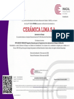 Certificado Ceramica Lima