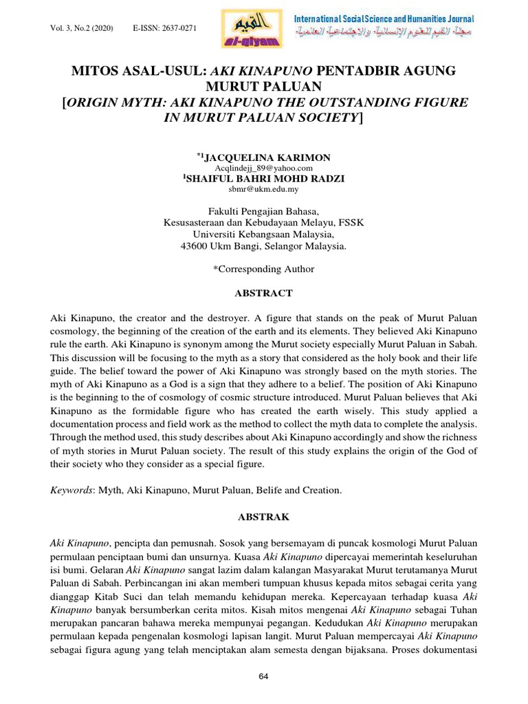 Aki Kinapunio Pentadbir Agung | PDF | Borneo | Ethnicity