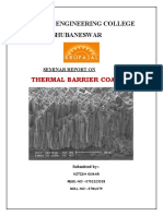 Thermal Barrier Coating Seminar Report Summary