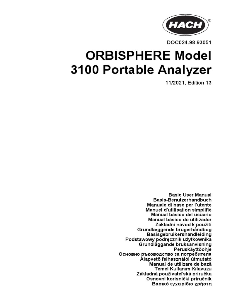 Orbisphere DO Analyzer 3100 Hach | PDF | Computer File | Icon (Computing)