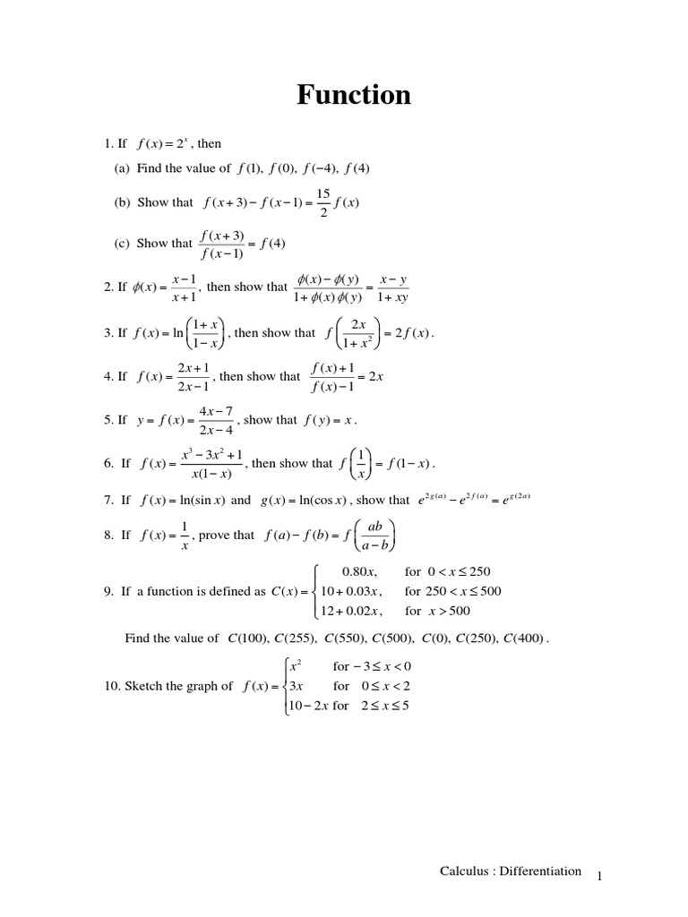Differentiation PDF Marginal Cost Profit (Economics)
