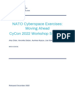 CyCon 2022 Workshop NATO Cyberspace Exercises Moving Ahead Summary Paper