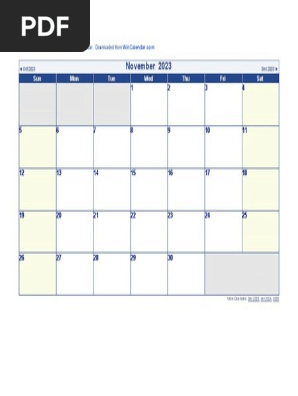 November 2023 Calendar