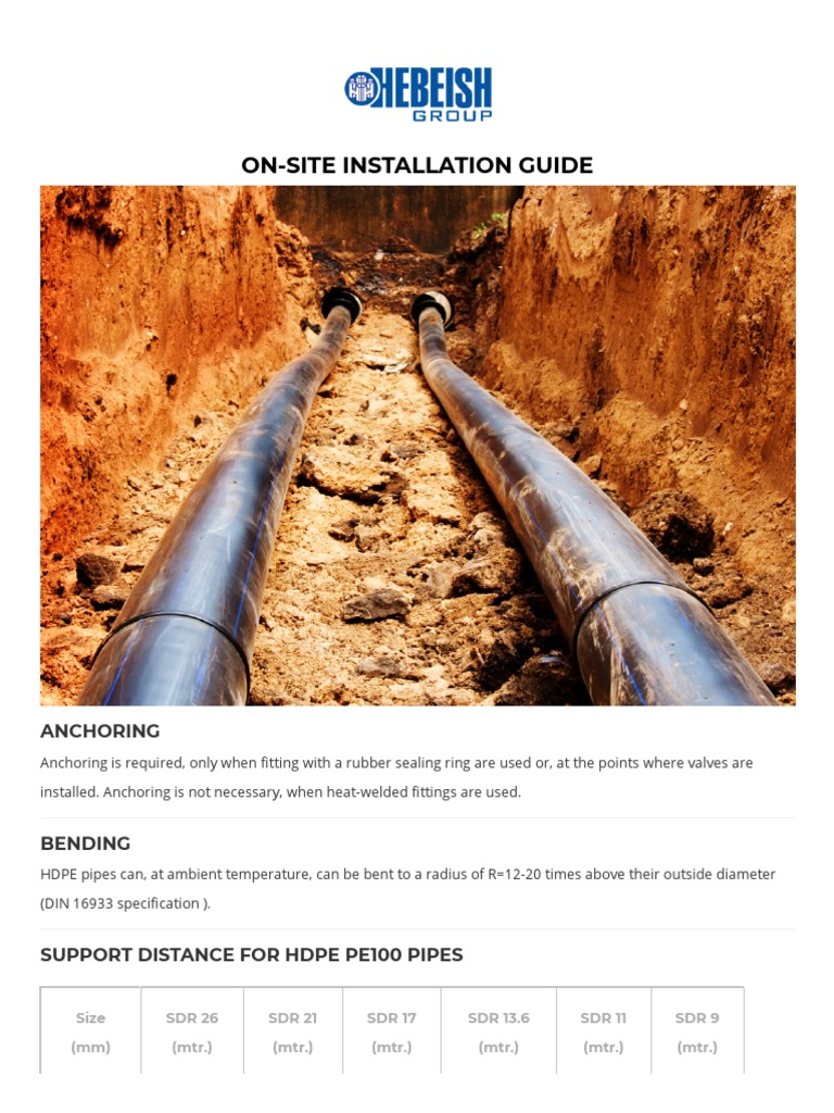 On-Site Installation Guide - Hebeish Group | PDF | Pipe (Fluid ...