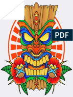 Wooden Tiki Mask Paint by Number