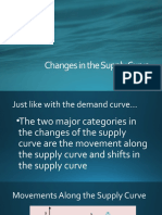 Changes in The Supply Curve