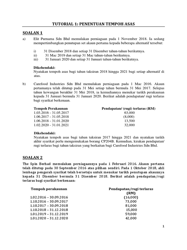 Penentuan Tempoh Asas Perakaunan | PDF