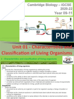 CH 1 Characteristics and Classification of Living Organisms