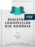 Registrul Logopezilor Din România 7.0 2022