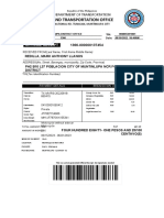 LTO Official Receipt Details