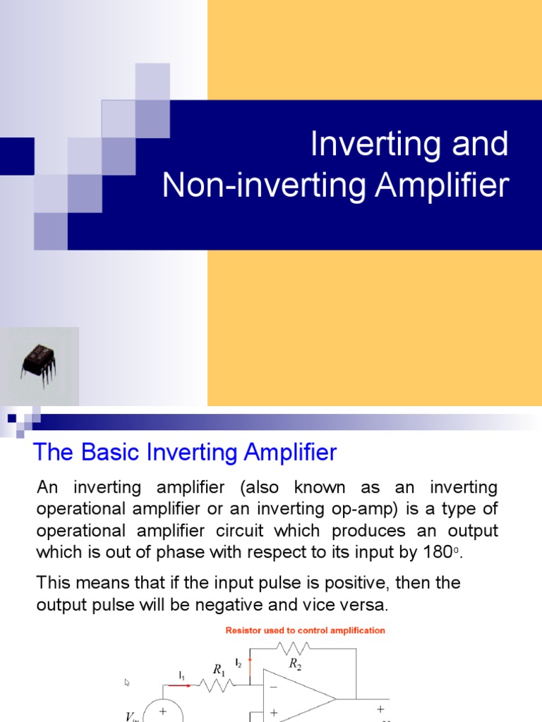 Lecture 2 Inverting and NonInverting Amplifiers PDF Amplifier Operational Amplifier
