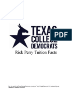 Rick Perry Tuition Facts