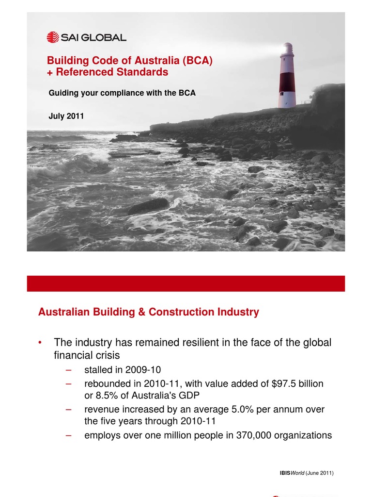 Building Code of Australia BCA and Standards