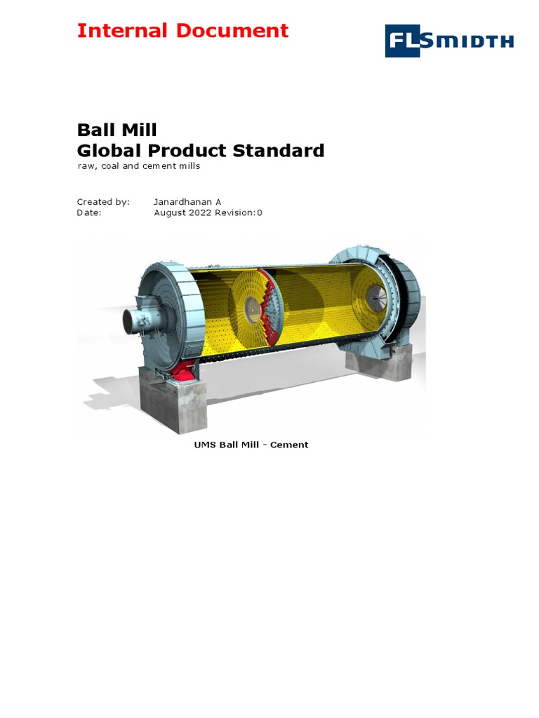 Global Standard for Ball Mills | PDF | Manufactured Goods | Mechanical ...