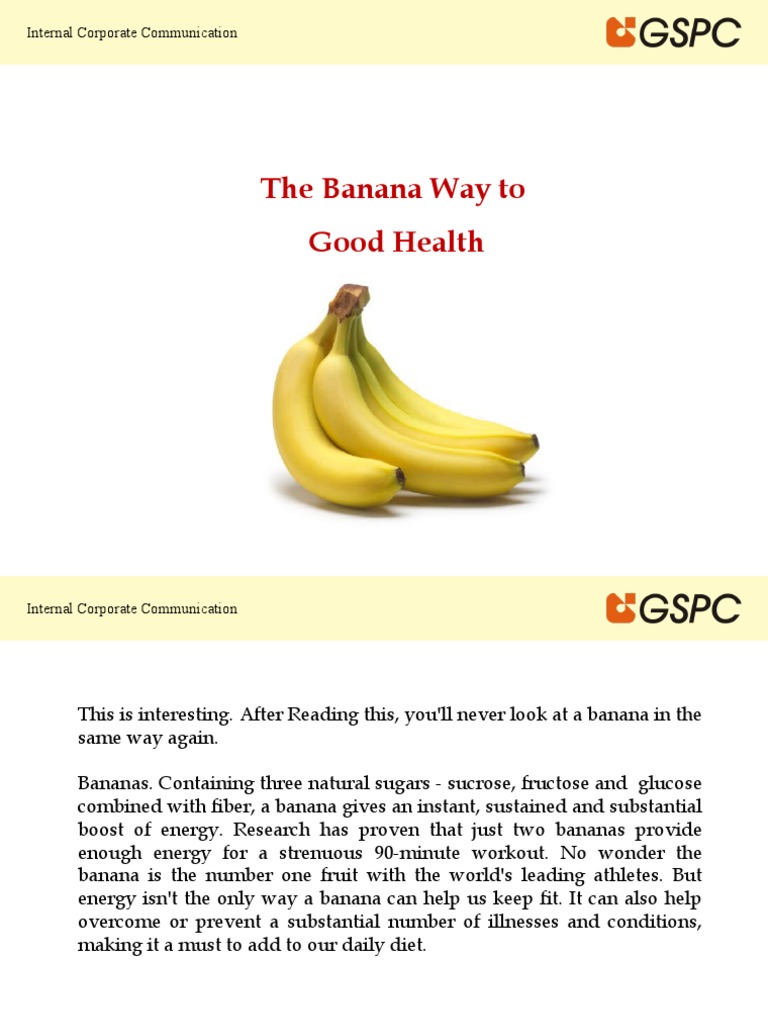 Power of Bananas PDF Foods Banana