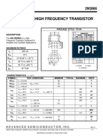 NPN Silicon High Frequency Transistor: Package Style To-39