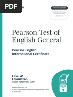 Pearson English Test Level 1 Practice | PDF