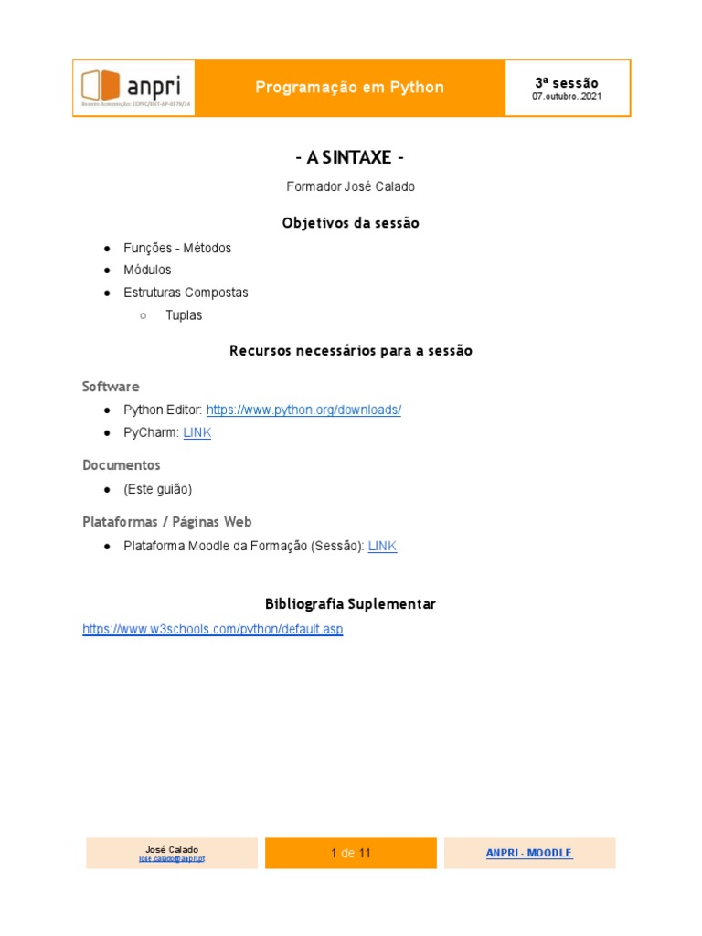 Funções e Tuplas em Python | PDF | Python (linguagem de programação ...