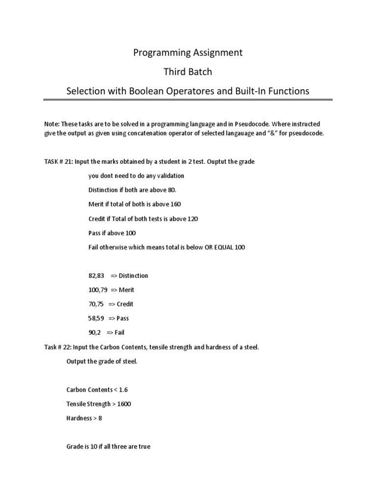 Programming Third Batch (Selection) 21-29 | PDF | Computer Programming ...